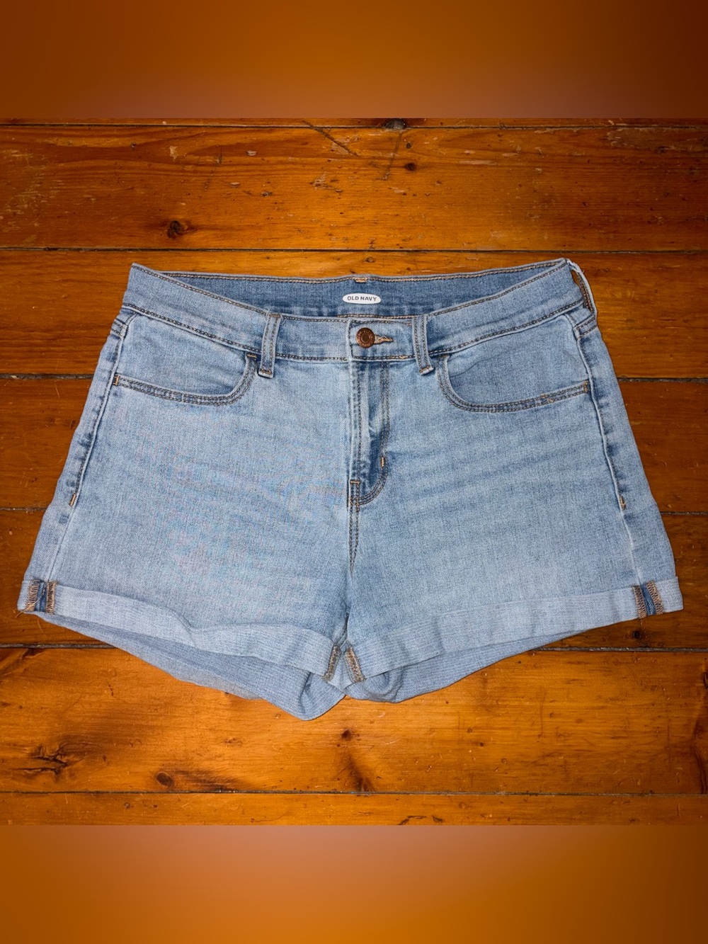 Old Navy Light Wash Denim Cuffed Shorts
